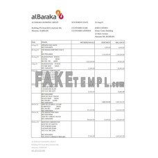 Bahrain Al Baraka fake bank statement Excel and PDF template