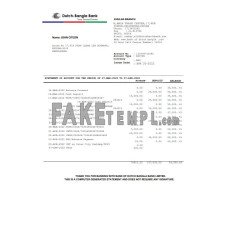 Bangladesh Dutch-Bangla fake bank statement Word and PDF template