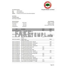 Bangladesh Rupali fake bank statement Word and PDF template