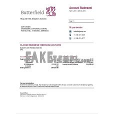 Barbados Butterfield fake bank statement Word and PDF template