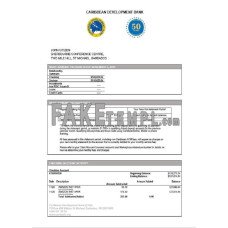 Barbados Caribbean Development fake bank statement Word and PDF template