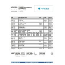 Barbados Republic fake bank statement Word and PDF template