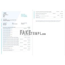 Belgium Wise fake bank statement Word and PDF template, 2 pages