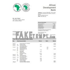 Benin African Development fake bank statement Word and PDF template