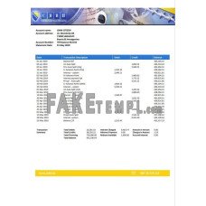 Bosnia and Herzegovina Central fake bank statement Word and PDF template