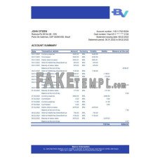 Brazil Banco Votorantim fake bank statement Word and PDF template