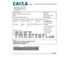 Brazil Caixa fake bank statement Word and PDF template