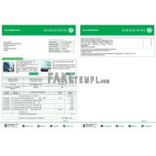 Brunei Baiduri fake bank statement Word and PDF template, 4 pages