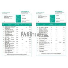 Brunei Baiduri fake bank statement Word and PDF template, 3 pages