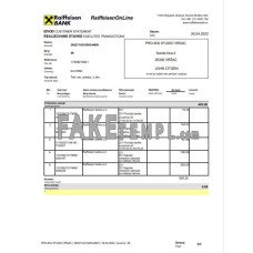 Bulgaria Raiffeisen fake bank statement Word and PDF template