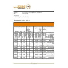 Burkina Faso Banque Atlantique fake bank statement Excel and PDF template