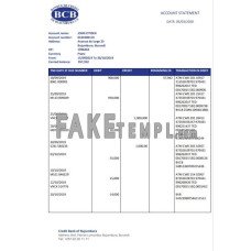 Burundi Credit Bank of Bujumbura fake bank statement Word and PDF template