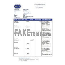 Burundi Credit Bank of Bujumbura fake bank statement Excel and PDF template