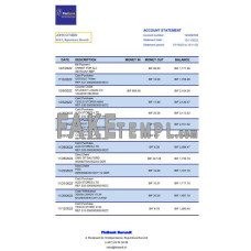 Burundi Finbank fake bank statement Excel and PDF template