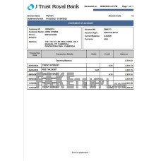 Cambodia J Trust Royal fake bank statement Word and PDF template