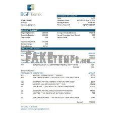 Cameroon BGFI fake bank statement Excel and PDF template