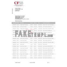 Canada CFSB fake bank statement Word and PDF template