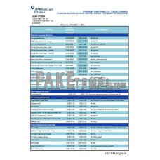 Canada JP Morgan Chase fake bank statement Excel and PDF template