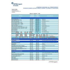 Canada JP Morgan Chase fake bank statement Word and PDF template