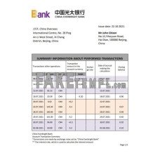 China Everbright fake bank statement Word and PDF template