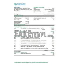 China Minsheng fake bank statement Excel and PDF template