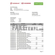 Colombia Scotiabank Colpatria fake bank statement Excel and PDF template