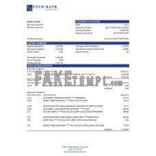 Comoros Exim fake bank statement Excel and PDF template