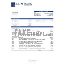 Comoros Exim fake bank statement Word and PDF template