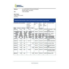 Costa Rica Banco Nacional fake bank statement Excel and PDF template