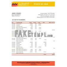 Cote d’Ivoire Attijariwafa fake bank statement Excel and PDF template