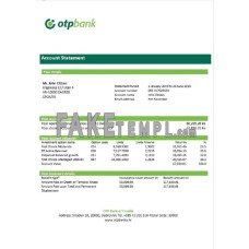 Croatia OTP fake bank statement Excel and PDF template