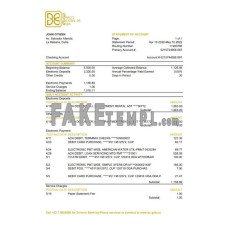 Cuba Banco Central de Cuba fake bank statement Excel and PDF template