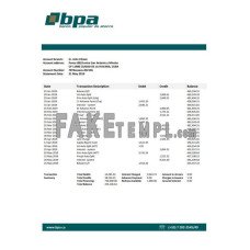 Cuba Banco Popular de Ahorro (BPA) fake bank statement Word and PDF template