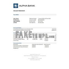 Cyprus Alpha fake bank statement Excel and PDF template