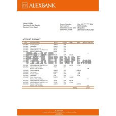 Egypt Alex Bank of Egypt fake bank statement Word and PDF template