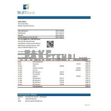 Equatorial Guinea BGFI fake bank statement Excel and PDF template