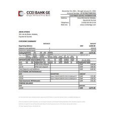 Equatorial Guinea CCEI fake bank statement Excel and PDF template