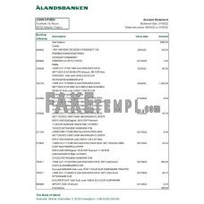 Finland Aland fake bank statement Word and PDF template