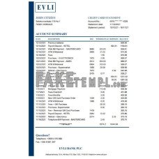 Finland Evli Bank PLC fake bank statement Excel and PDF template