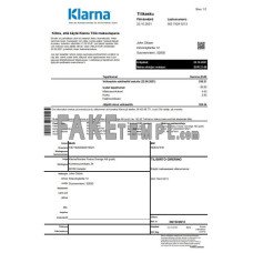 Finland Klarna fake bank statement Excel and PDF template, in Finnish language