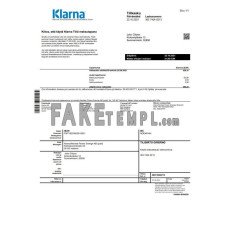 Finland Klarna fake bank statement Word and PDF template, in Finnish language