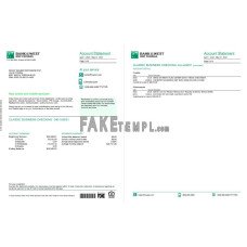 France BNP fake bank statement Word and PDF template, 4 pages