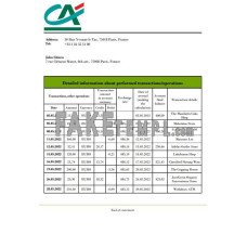 France Credite Agricole fake bank statement Word and PDF template