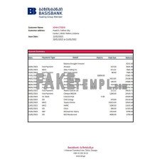 Georgia Basis fake bank statement Excel and PDF template