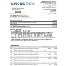 Germany Aschheim Wirecard fake bank statement Excel and PDF template