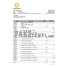 Germany Commerzbank fake bank statement Word and PDF template