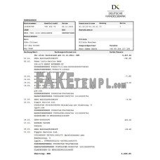 Germany Deutsche Handelsbank AG fake bank statement Excel and PDF template