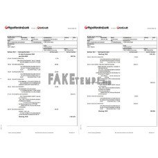 Germany HypoVereins fake bank statement Word and PDF templateon Deutsch, 3 pages