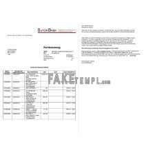 Germany Sutor fake bank statement Word and PDF template, 2 pages