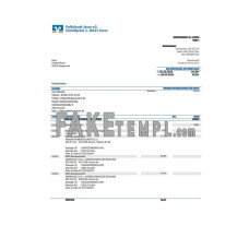 Germany Volksbank Jever fake bank statement Word and PDF template